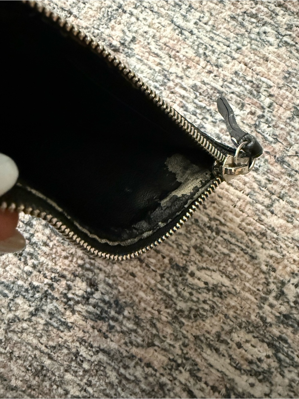 Louis Vuitton Black Checkered Zip Card Pouch with Key Clip - Picture 10 of 10